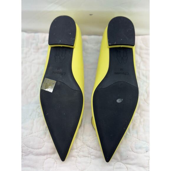 Chanel Yellow Flats with Embellished Buckle - Picture 4 of 6